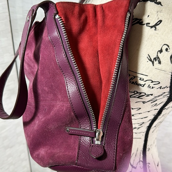 Tignanello Suede Shoulder Bag Purse - Picture 10 of 16